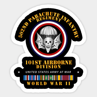 502nd PIR 101st Airborne Div - WWII w EUR SVC Sticker